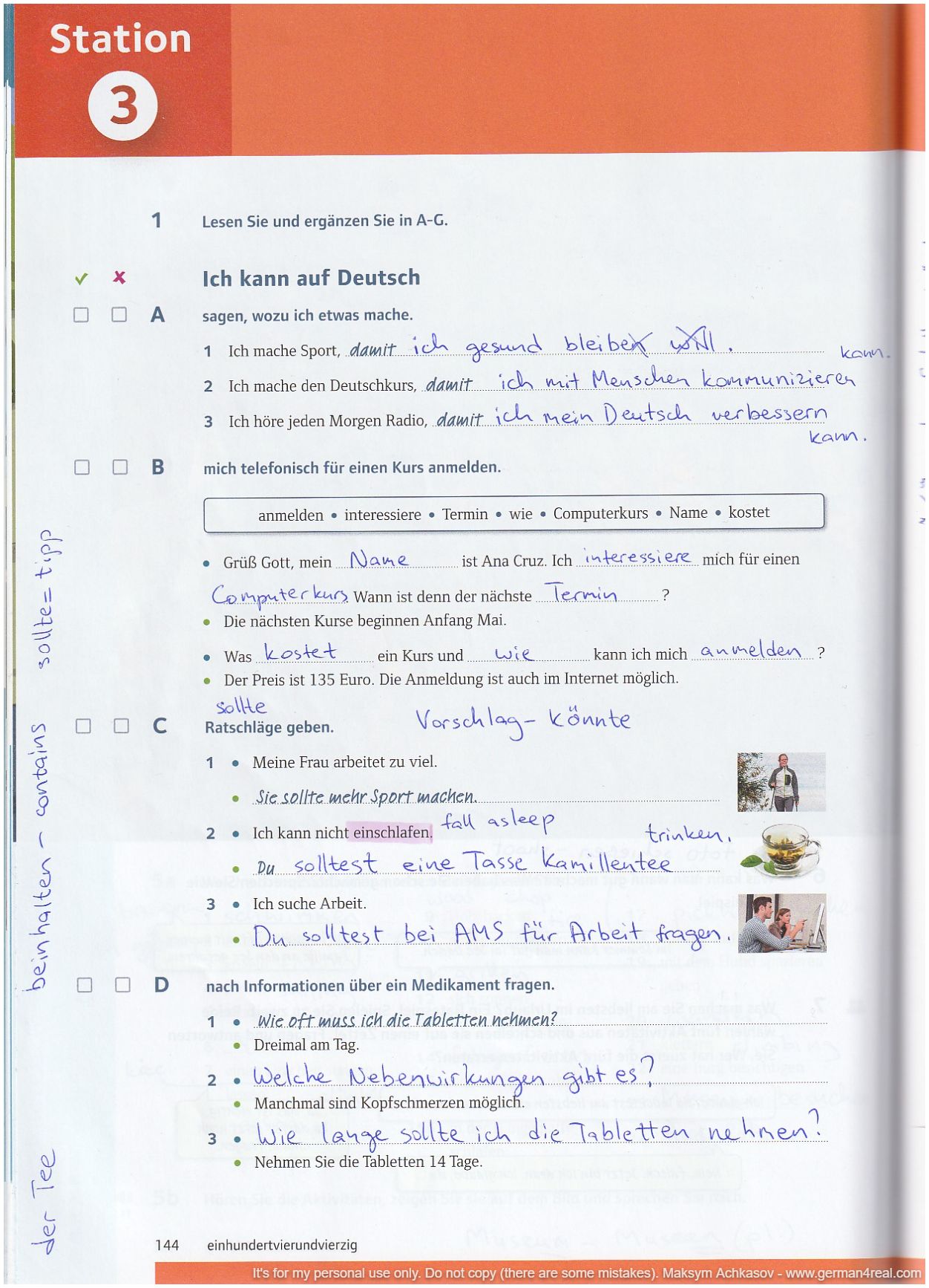 Pluspunkt A2 (Kursbuch) - page 144
