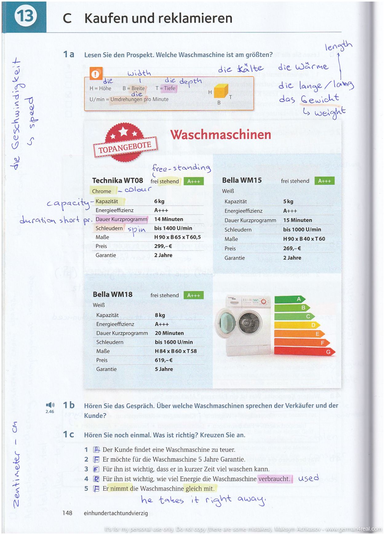 Pluspunkt A2 (Kursbuch) -  page 148