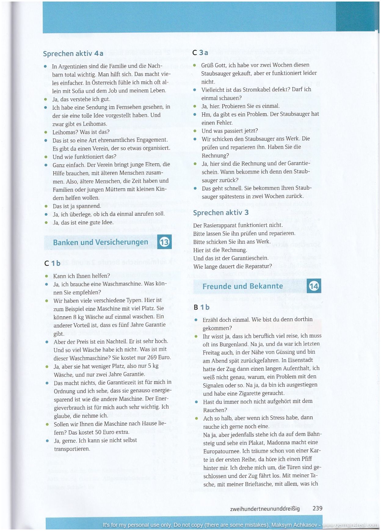 Pluspunkt A2 (Kursbuch) - page 239